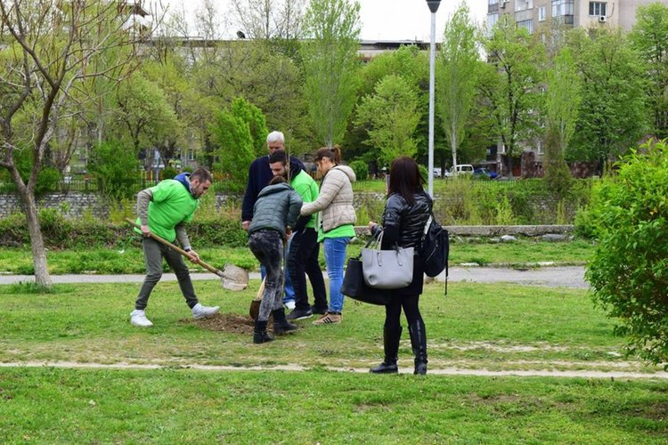 Ученици чистиха паркове и градинки, посадиха нови дръвчета в Паисиевата горичка