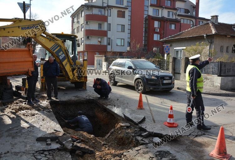 4 квартала в Хасково без вода заради авария на главен водопровод