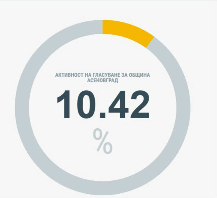 10,42% избирателна активност в Асеновград към 10:00 ч.