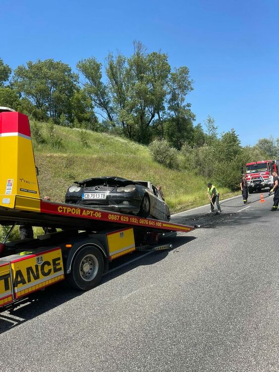 Техническа неизправност е причинила пожара в "Мерцедеса"при Загорско