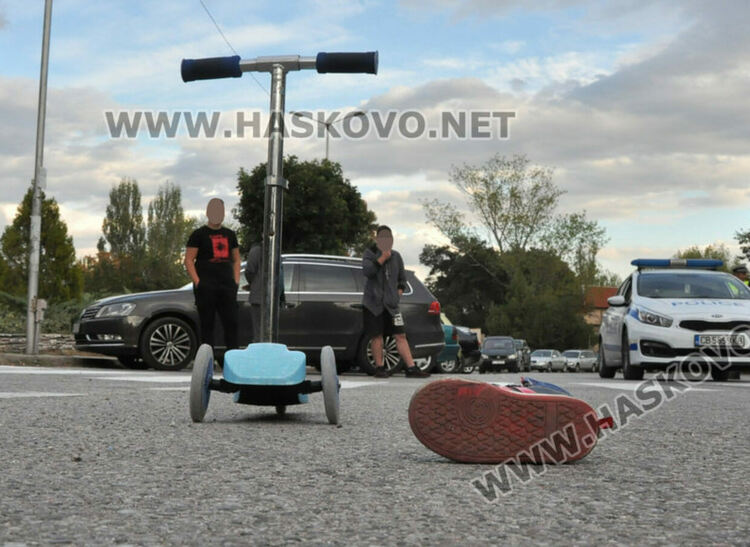 Дете с тротинетка и пътник в кола пострадаха при катастрофи в Хасково и Димитровград