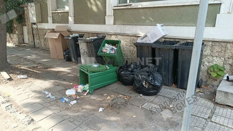 Вандалите не прощават и на кофите за смет в Кърджали