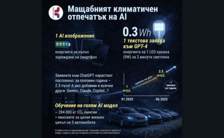 Мащабният климатичен отпечатък на AI
